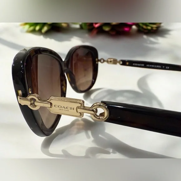 COACH HC8164 Dark Tortoise sunglasses from Japan (L953) with branded hard case